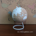 Decoración Mini globo terráqueo de corcho con mapamundi